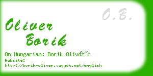 oliver borik business card